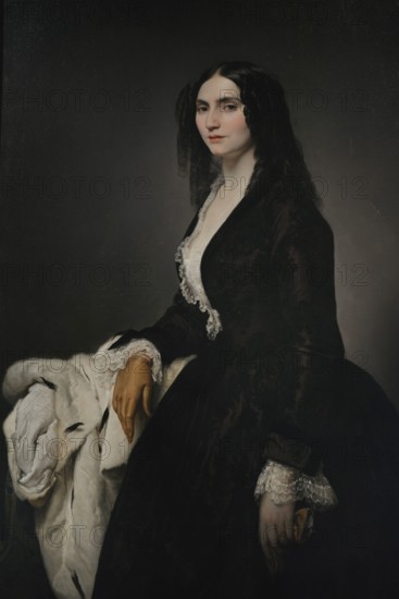 Francesco Hayez (1791-1882). Italian painter. Portrait of Matilde Juva-Branca, 1851. Oil on canvas. Modern Art Gallery, Milan, Italy.