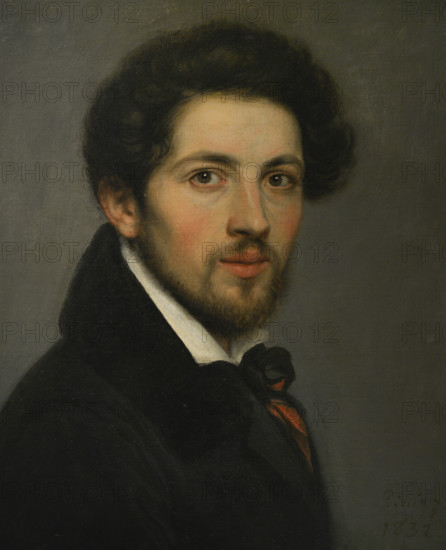 Giovanni Carnovali, called il Piccio (1804-1873). Italian painter. Self-portrait, 1832. Oil on canvas. Modern Art Gallery, Milan, Italy.