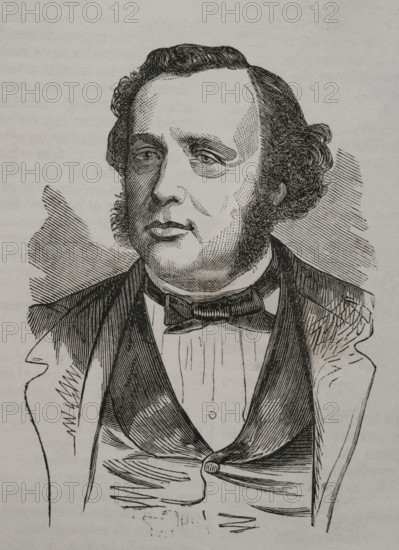 Ernest Picard (Louis Joseph Ernest Picard) (1821-1877). French politician. Portrait. Engraving, 1870.