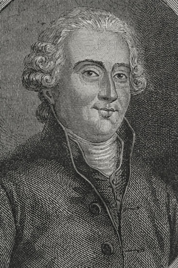 Jean Joseph Dussault (Jean Francois Joseph Dussault) (1769-1824). French journalist, literary critic and librarian. After the fall of Robespierre, he published several pamphlets against the leading figures of the Revolution. Dussault collaborated with ""Veridique"", a newspaper hostile to the Directory, and managed, not without difficulty, to escape the deportation to which he was condemned. Portrait. Drawing by Lienard. Engraving by Pannemaker. ""History of the French Revolution"". Volume I, 1876.