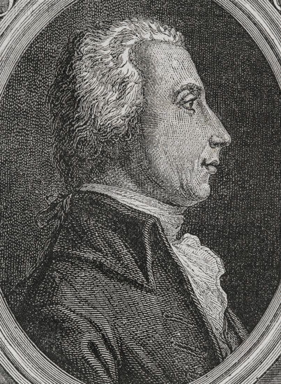 Dominique Joseph Garat (1749-1833). French lawyer, journalist, writer and politician. Minister of Justice between 1792 and 1793, in the exercise of his office he was the one who notified King Louis XVI of his death sentence. Portrait. Engraving. ""History of the French Revolution"". Volume I, 1876.
