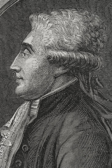Raymond de Seze (1750-1828). French lawyer. He defended King Louis XVI, along with two other lawyers, during his trial before the Convention. Portrait. Engraving. ""History of the French Revolution"". Volume I, 1876.