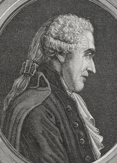 Francois Denis Tronchet (1726-1806). French jurist. He was one of the lawyers who defended King Louis XVI (1754-1793) during his judgment. He participated in the writing of the French civil code. Portrait. Engraving. ""History of the French Revolution"". Volume I, 1876.