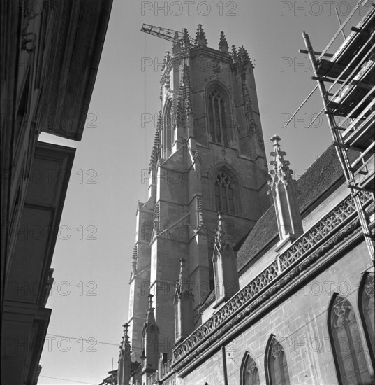 Tower of Freiburg Cathedral 1949