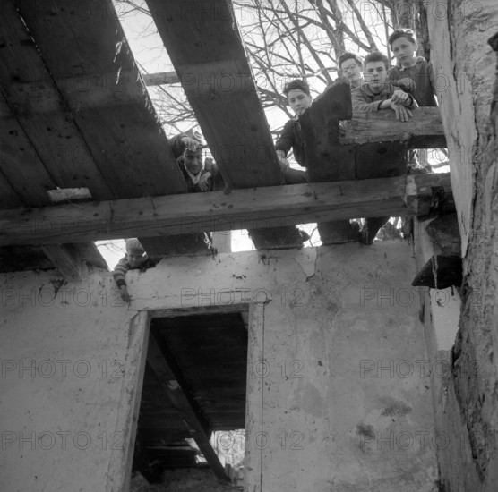 A dilapidated mill is renovated into a youth club; DiesbachBetschwanden 1959