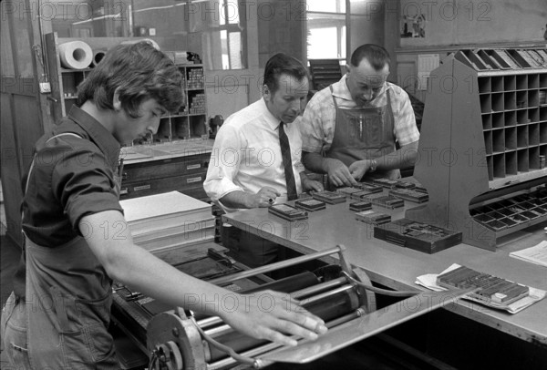 Border post on Lake Zurich, typesetting, 1971