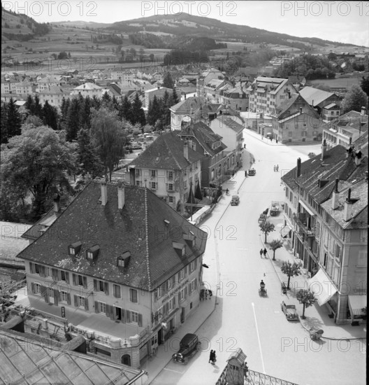 Bulle, rue de Vevey, 1946