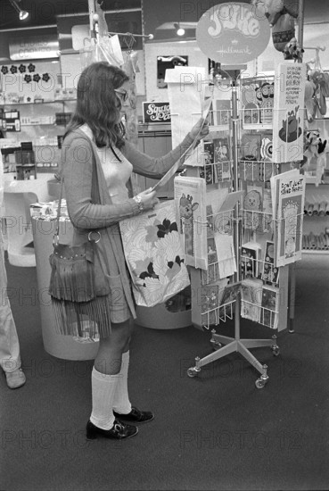 Teenagers shopping, 1970