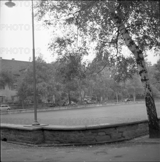 Birkenhof schoolhouse square in Bättwil 1969