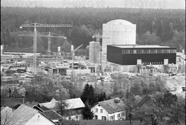 Beznau nuclear power plant under construction in 1968