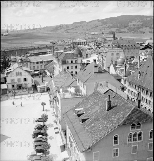 Bulle; Bahnhofplatz, 1946