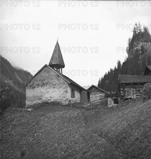 Calfeisental, Saint Martin, mountain church; 1940