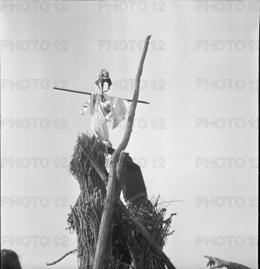 Symbolic burning of winter in BielBenken around 1948