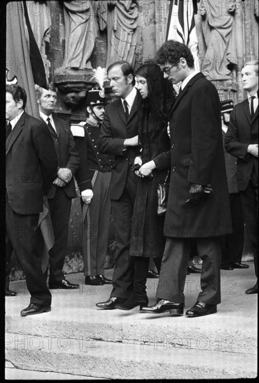 Funeral of Jo Siffert, Freiburg 1971; widow Simone SiffertGuhl