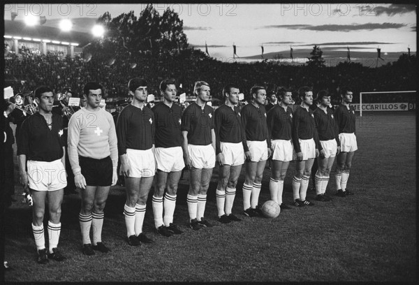 World Cup qualifying 1969: Switzerland Romania; the Swiss team