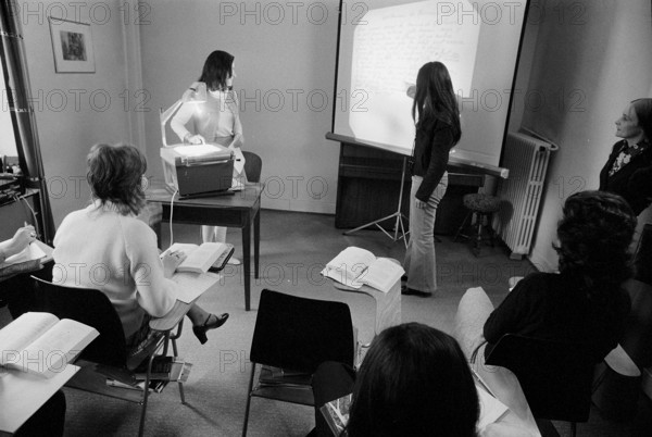 Classes at the Girls' Institute, Villeneuve, 1971