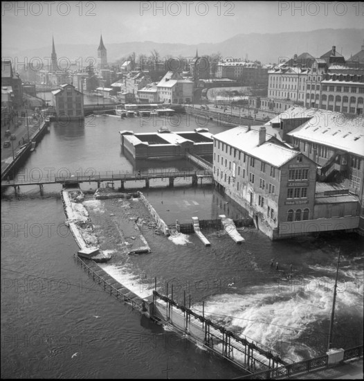 Reconstruction of Limmatquai, 1949