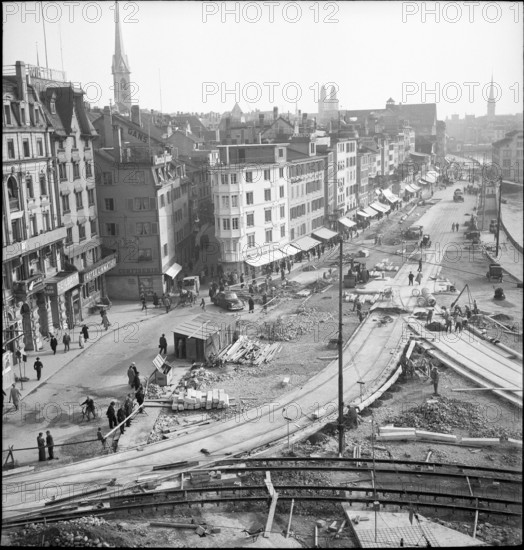 Reconstruction on the Limmat, 1950