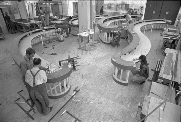 Carpenter in the Berchtold carpentry shop, 1971