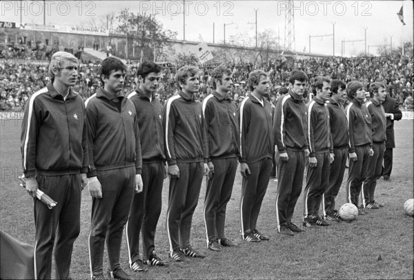 International match Switzerland Hungary 1970: The Swiss team