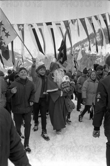 Swiss Youth Ski Camp: Opening Ceremony, 1968