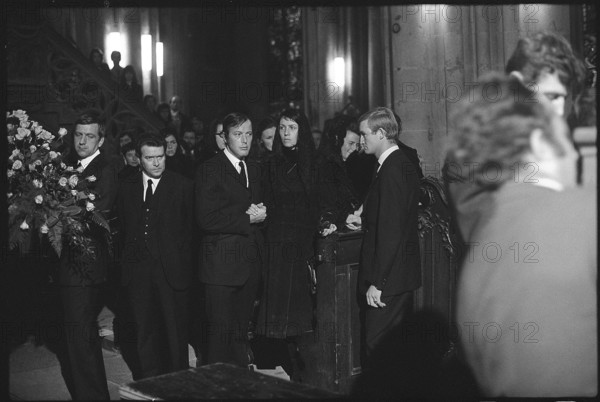 Funeral of Jo Siffert, Freiburg 1971; widow Simone SiffertGuhl