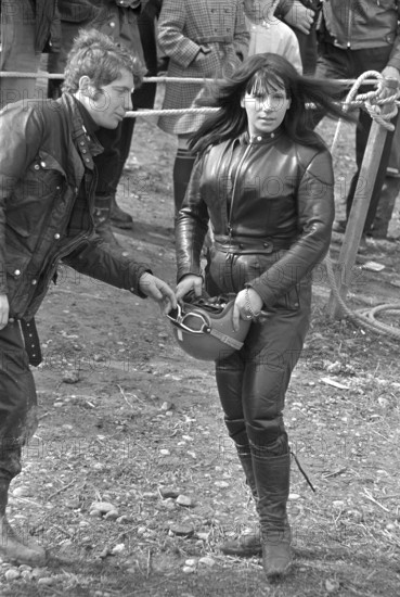 Motocross race in Regensdorf 1969: Couple in leather
