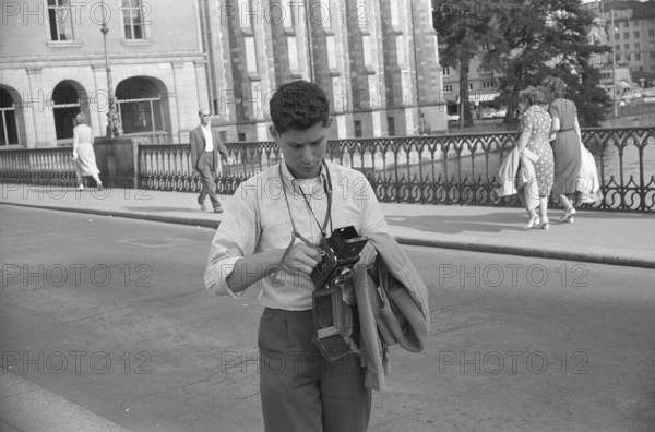 Young tourist in Zurich, 1962