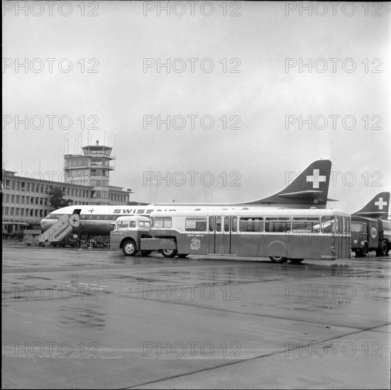 Airport bus, ZurichKloten Airport 1960