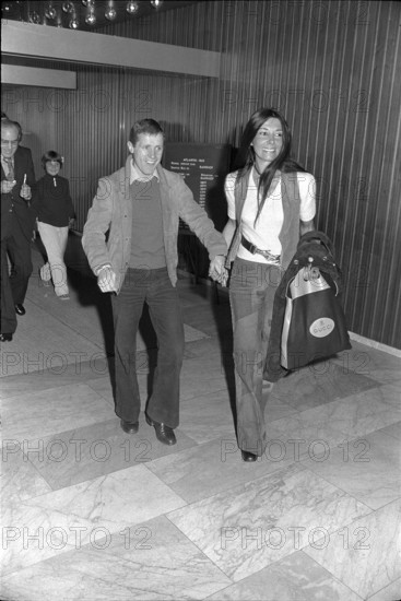 Before the World Championship fight against Chionoi in 1974: Chervet with his girlfriend