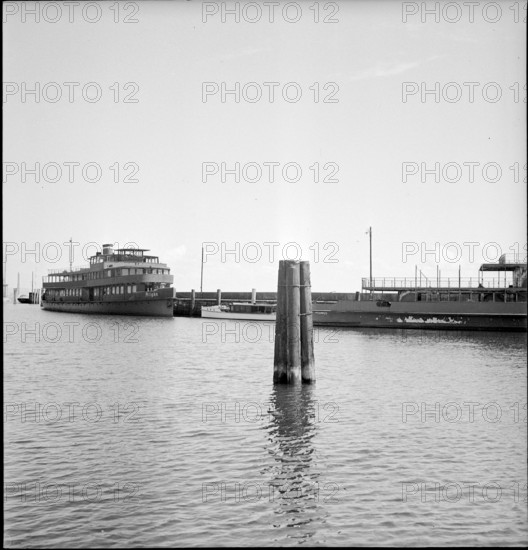 German Lake Constance ships leave the port of Romanshorn; 1945