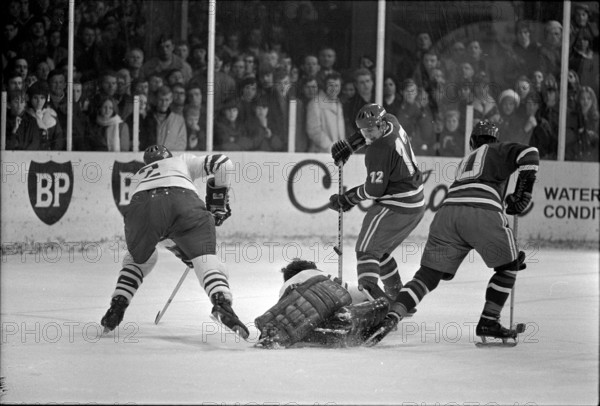 Ice hockey international match Switzerland Czechoslovakia 1971