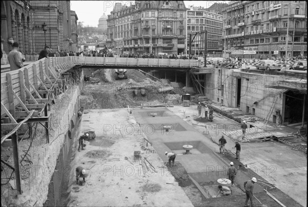 Construction of Shopville Zurich, 1968