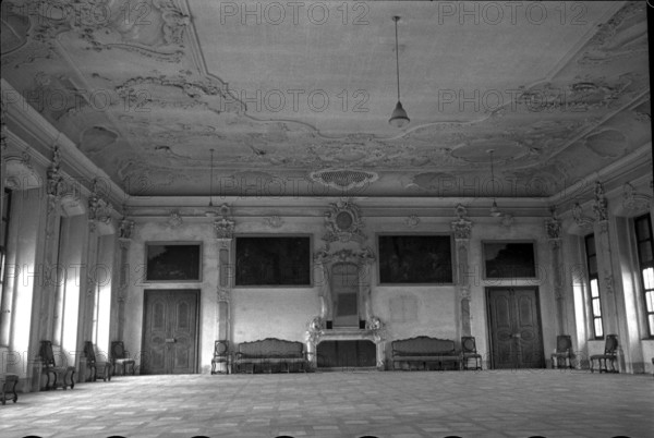 Banquet hall in the St. Urban Monastery around 1942