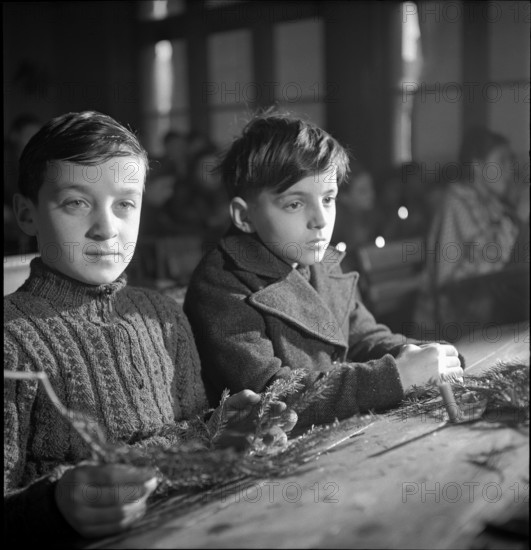 Boys at school New Year's Eve, Zurich 1944