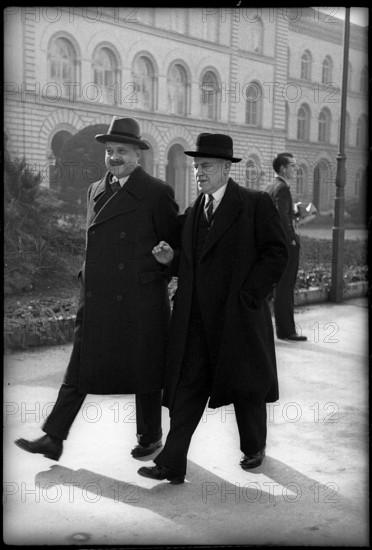 WW 2: Mr. E.H. Bliss and monsieur Vergé, Berne 1945