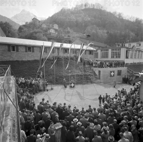 Railway tunnel Kerenzerberg under construction, 1957-1961
