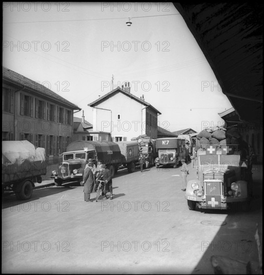 WW 2: food convoy destinated to south of France, 1944