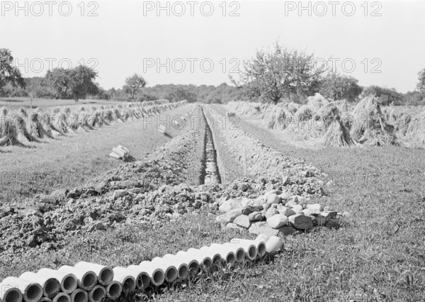 WW 2: land improvement, irrigation, drain, Uttwil 1941