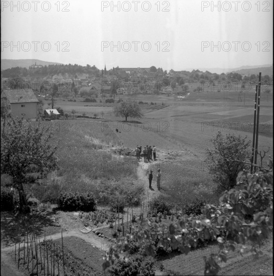 WW 2: bombing in Switzerland. bomb airdrop, dropping 1943