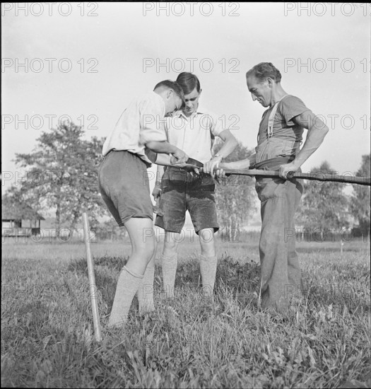 WW 2: farming camp. volunteers during the occupation of the border, 1939