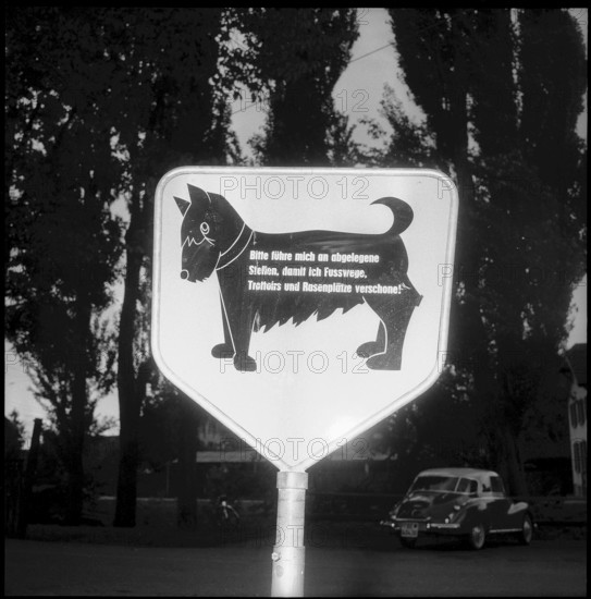Roadblock due do foot-and-mouth disease, 1957