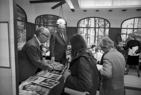 Moving stairs in Globus department store, 1970