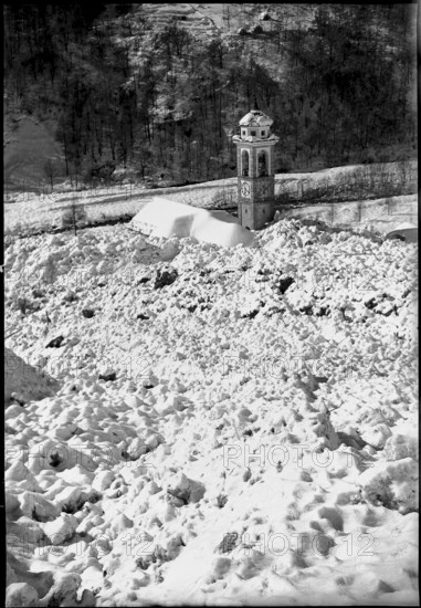 Lawine in Frasco, Verzasca valley, 1951