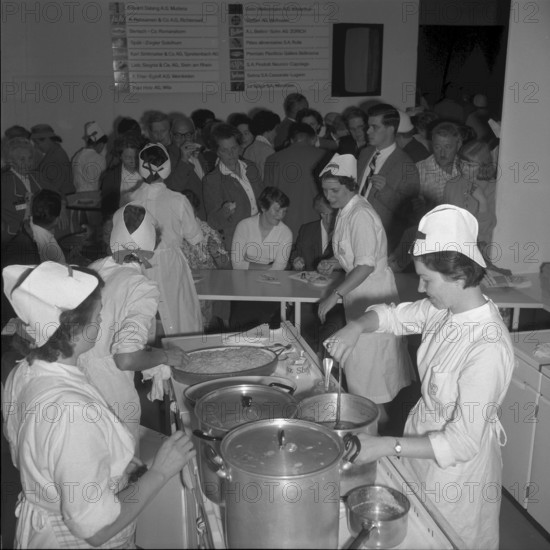 Girls dancing on the Girls day of the SAFFA fair 1958