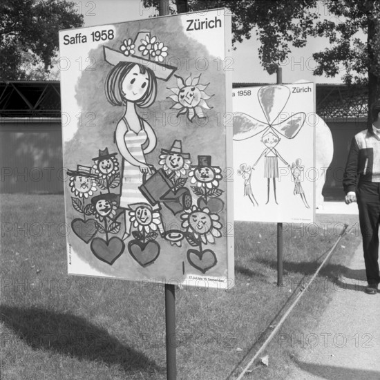 Rescue training on the Red Cross Day of the SAFFA fair 1958