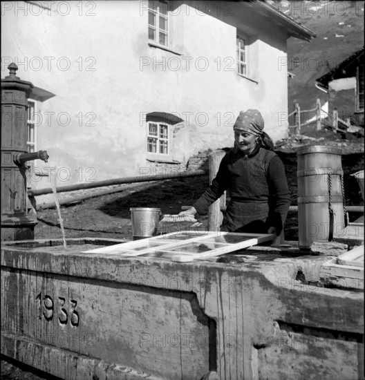 Demolition of the Rigi Kulm hotel (Palais Schreiber), 1952