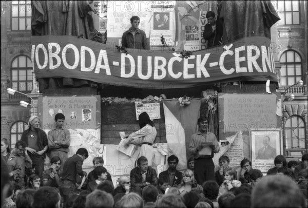 Prague 1968 after the invasion of the Warsaw Pact troops
