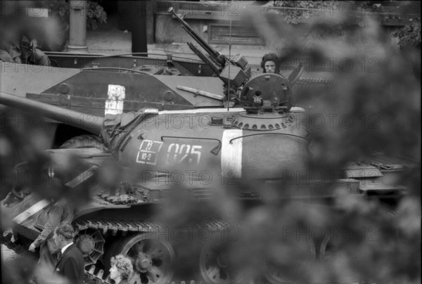Prague 1968 after the invasion of the Warsaw Pact troops