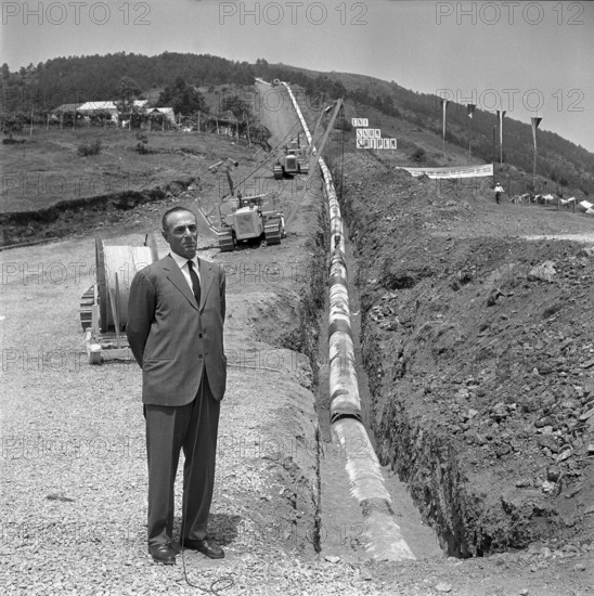 Construction of Sihlhochstrasse in Zurich 1969